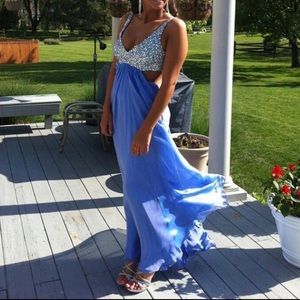 Beautiful light blue prom dress